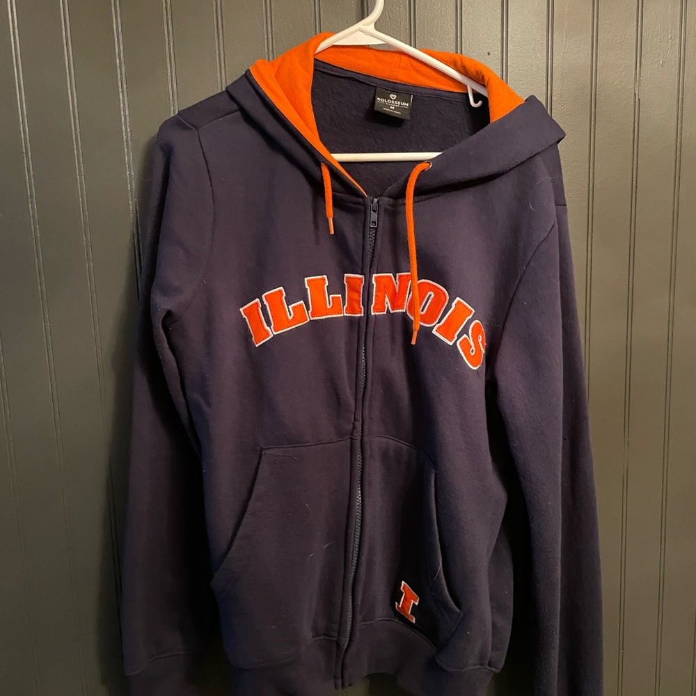 Illinois Navy and Orange Hoodie